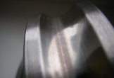 The inner ring of the bearing is worn. 